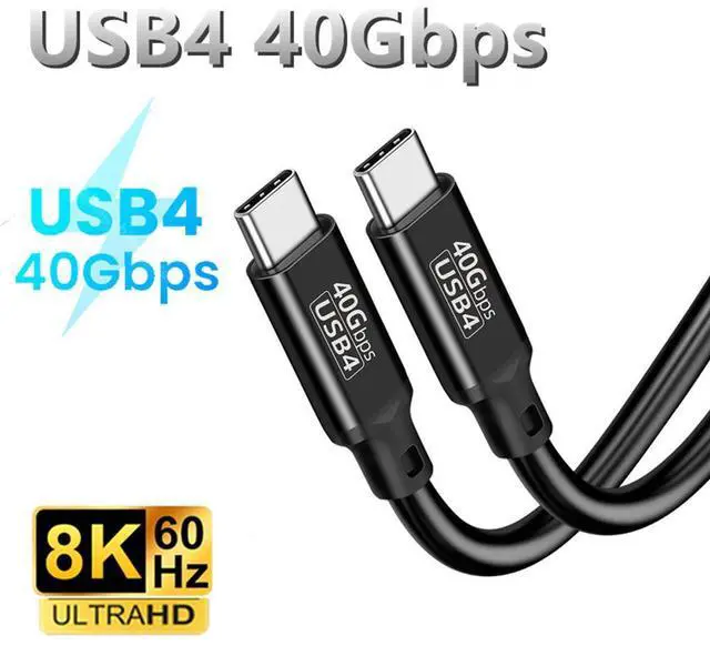 Main image of WRIARICH USB4 Cable 40Gbps USB C to USB C 5ft - Type C Cable 240W Fast Charging, HD Display Cables Support 8K@60Hz/4K@60Hz - Dual C Cable for All Type C Devices and Thunderbolt 4/3