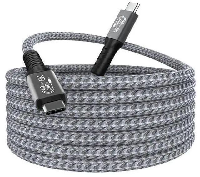 Main image of WRIARICH USB 4 Cable for Thunderbolt 4 Cable, USB4 Cable Supports 40Gbps Data Transfer / 240W Fast Charging / 8K@60Hz Video Compatible with All USB C Devices (5FT)