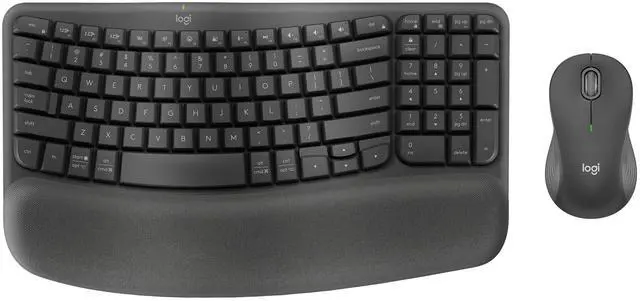 Main image of Wave Keys MK670 Combo, Wireless Ergonomic Keyboard with Signature M550 L Wireless Mouse, Comfortable Natural Typing, Bluetooth, Logi Bolt, for Multi-OS, Windows/Mac - Graphite
