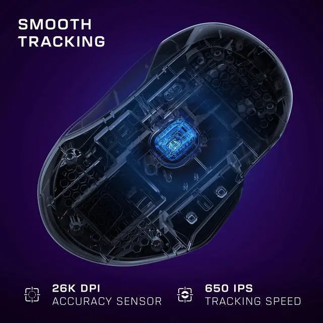 Alt view image 4 of 7 - Kone II Air Wireless RGB Gaming Mouse, 350-Hr Rechargeable Battery, 26000 DPI Optical Sensor, 100M Click Optical Switches, 21 Customizable Inputs, Ergonomic, 4D Scroll Wheel Ash Black