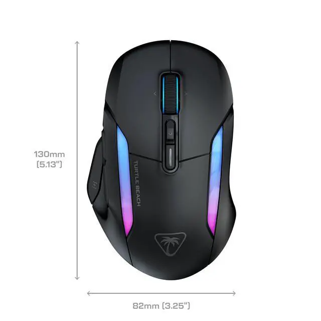 Alt view image 6 of 7 - Kone II Air Wireless RGB Gaming Mouse, 350-Hr Rechargeable Battery, 26000 DPI Optical Sensor, 100M Click Optical Switches, 21 Customizable Inputs, Ergonomic, 4D Scroll Wheel Ash Black