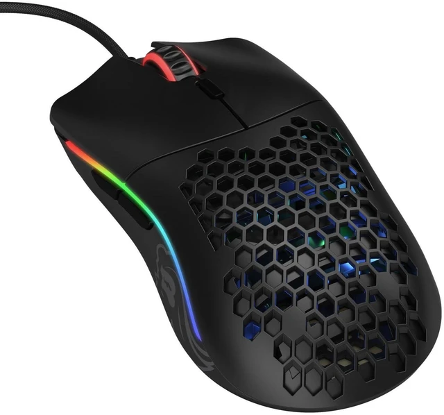 Main image of Model O- (Minus) Compact Wired Gaming Mouse - 58g Superlight Honeycomb Design, RGB, Pixart 3360 Sensor, Ambidextrous, Omron Switches - Matte Black