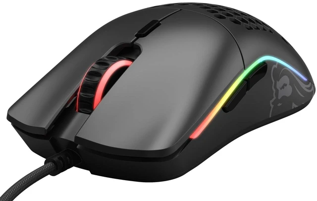 Alt view image 3 of 7 - Model O- (Minus) Compact Wired Gaming Mouse - 58g Superlight Honeycomb Design, RGB, Pixart 3360 Sensor, Ambidextrous, Omron Switches - Matte Black