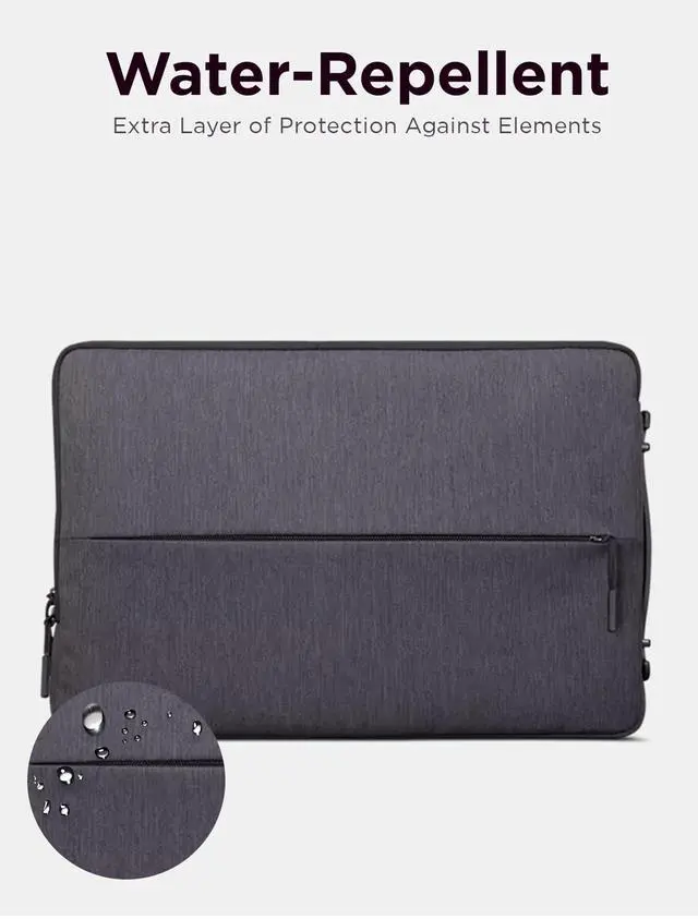 Alt view image 2 of 7 - Urban Laptop Sleeve 14 Inch for Laptop/ Notebook/Tablet Compatible with MacBook Air/Pro Water Resistant - Charcoal Grey