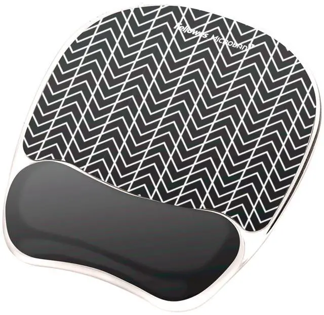 Alt view image 3 of 7 - Photo Gel Mouse Pad Wrist Rest with MICROBAN - Black Chevron (9549901) (Pack of 4)