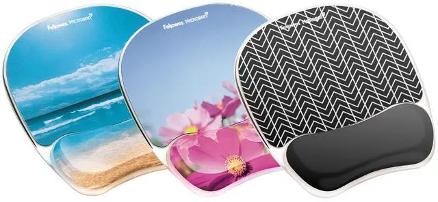 Alt view image 6 of 7 - Photo Gel Mouse Pad Wrist Rest with MICROBAN - Black Chevron (9549901) (Pack of 4)