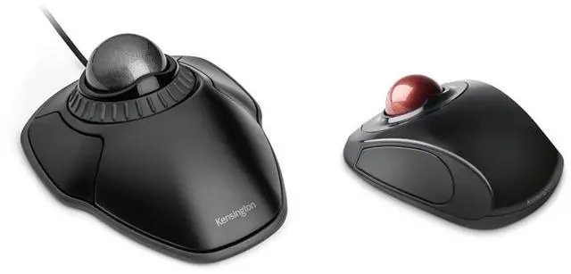 Main image of Orbit Trackball Mouse with Scroll Ring (K75327WW) and Orbit Wireless Trackball Mouse with Touch Scroll Ring (K72352US), Black