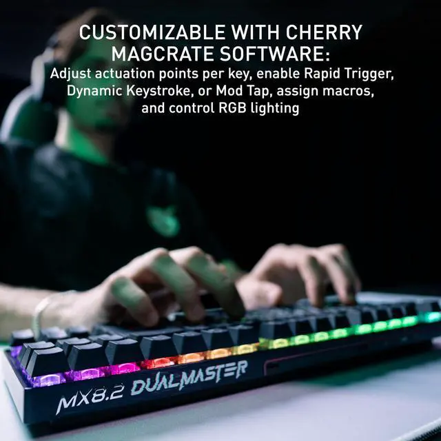 Alt view image 3 of 7 - TKL RGB Wireless Gaming Keyboard with TMR Magnetic Switch Technology, Hot Swappable, 8000Hz Polling Rate, White