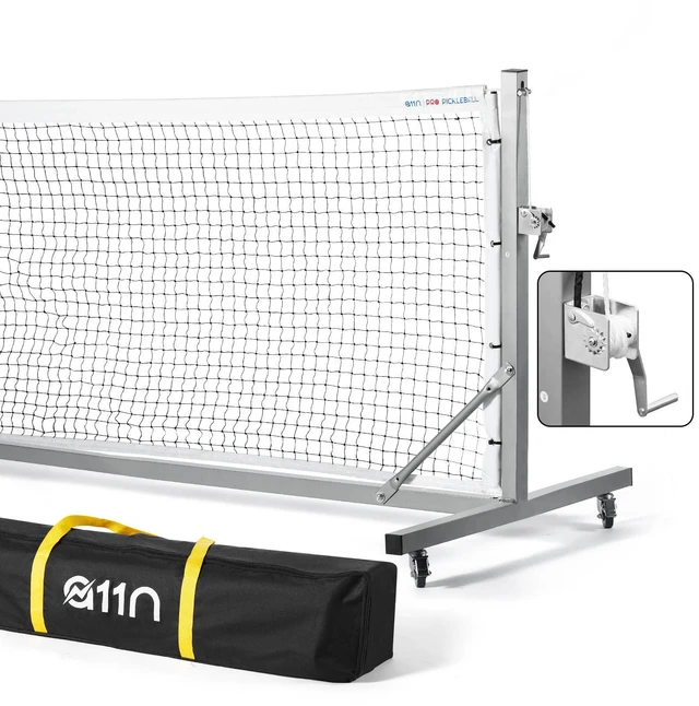 Main image of A11N Sports Pro Pickleball Net with Wheels and Hand Winch, Tournament Regulation Size, Anti-Sag Design, Perfect for Outdoor Court & Indoor Gym Floor