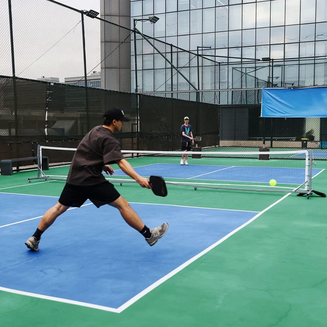Alt view image 7 of 7 - A11N Sports Pro Pickleball Net with Wheels and Hand Winch, Tournament Regulation Size, Anti-Sag Design, Perfect for Outdoor Court & Indoor Gym Floor