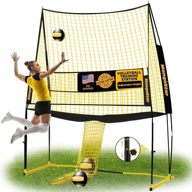Main image of MangoStar Volleyball Training Equipment, Volleyball Net System with Freely Height-Adjustable for Backyard, Volleyball Practice Net for Serving Setting Spiking, Easy Set Up for Indoor and Outdoor Use