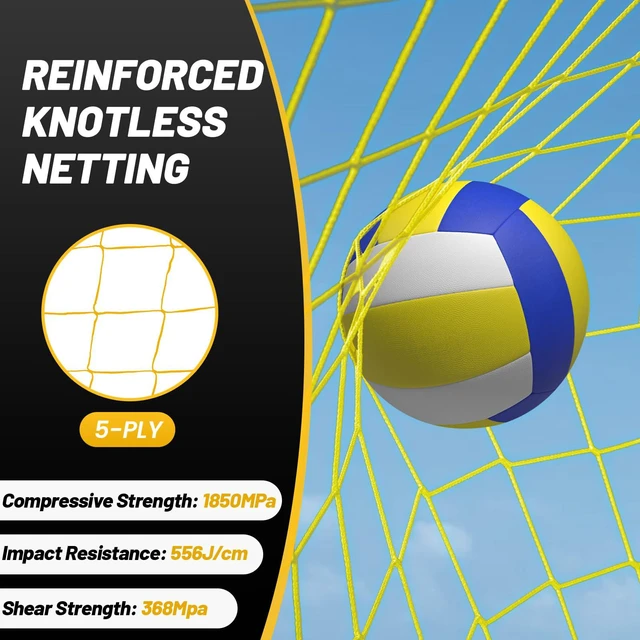 Alt view image 3 of 7 - MangoStar Volleyball Training Equipment, Volleyball Net System with Freely Height-Adjustable for Backyard, Volleyball Practice Net for Serving Setting Spiking, Easy Set Up for Indoor and Outdoor Use