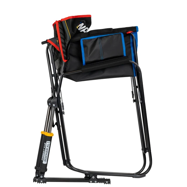 Alt view image 5 of 6 - NASCAR Freestyle XL Rocker Camping & Sideline Sports Chair | Portable Folding Rocking Chair with Durable Armrests & Drink Holder | Great for Big and Tall, Black