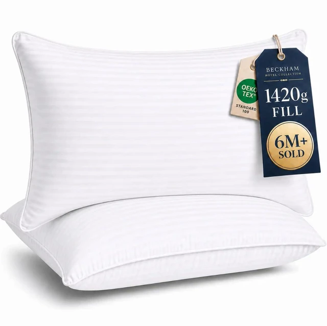 Main image of Bed Pillows King Size Set of 2 | Down Alternative Pillow for Back, Stomach or Side Sleepers