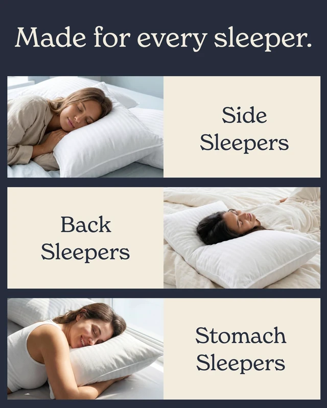 Alt view image 5 of 7 - Bed Pillows King Size Set of 2 | Down Alternative Pillow for Back, Stomach or Side Sleepers