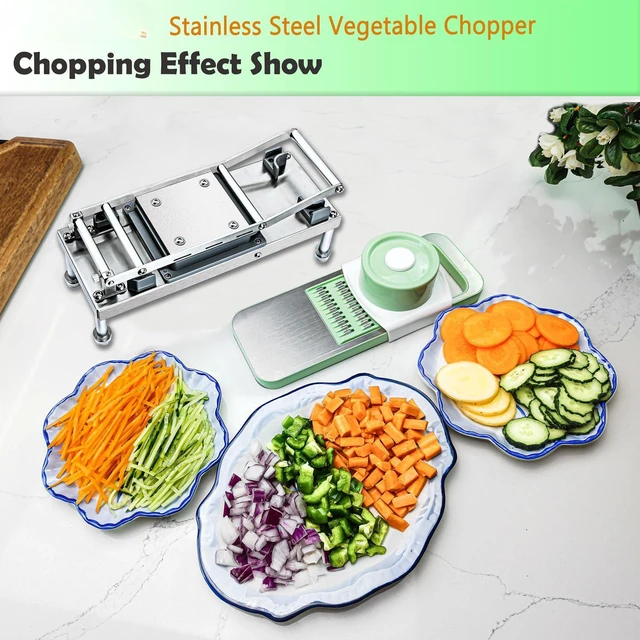 Alt view image 6 of 7 - Vegetable Chopper Veggie Cutter Onion Food Potato Dicer with Container | Stainless Steel Construction, Fruit Potato Salad Dicer, Dishwasher Safety, Easy Cleaning, Safety Hand Guards