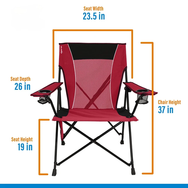 Alt view image 2 of 7 - Dual Lock Portable Camping Chairs - Versatile Folding Chair, Sports Chair, Outdoor Chair & Lawn Chair - Dual Lock Feature Red Rock Canyon