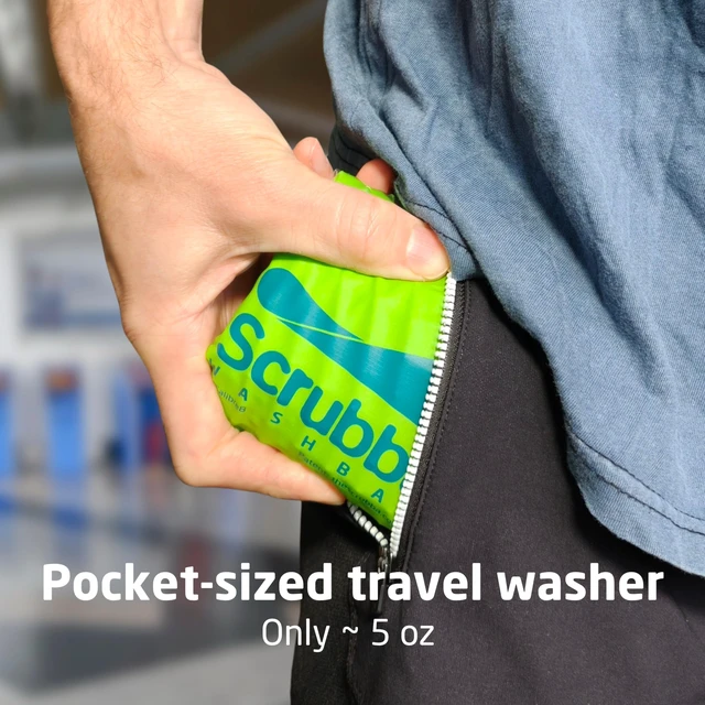 Alt view image 2 of 7 - Wash Bag Patented Washboard-in-a-Bag 5 oz Travel Clothes Washer | Pack Light, Wash Anywhere Fast, Internal Washboard, Machine-Quality Wash, Portable, No Electricity, Camping, RV, Cruises