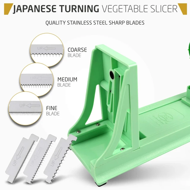 Alt view image 4 of 6 - Vegetable Spiralizer with 4 Blades Straight and Serrated | Includes 1 straight-edged and 3 serrated blades. Spiralizes zucchini, squash, and butternut squash into fresh veggie noodles.