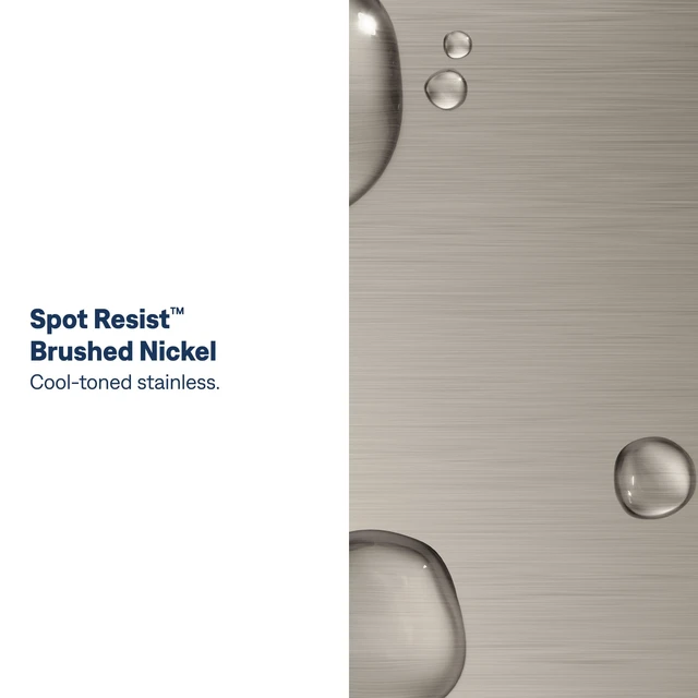 Alt view image 6 of 7 - 84980SRN Wellton 1-Handle Bath Faucet w/Drain, Spot Resist Nickel | Bathroom sink faucet, drain assembly included, optional deckplate included, single-hole installation, Spot Resist finish
