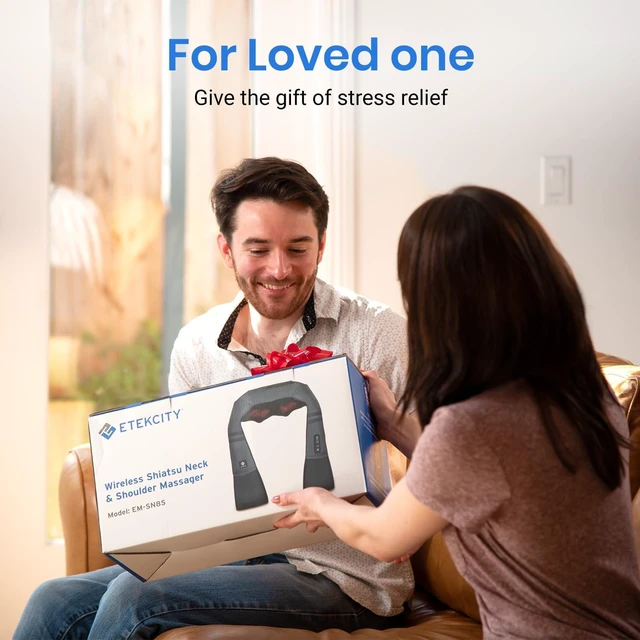 Alt view image 6 of 7 - FSA Eligible Cordless Neck Massager for Pain Relief Deep Tissue | HSA eligible, rechargeable shiatsu neck, back and shoulder massager with heat, ideal gift for mom and dad