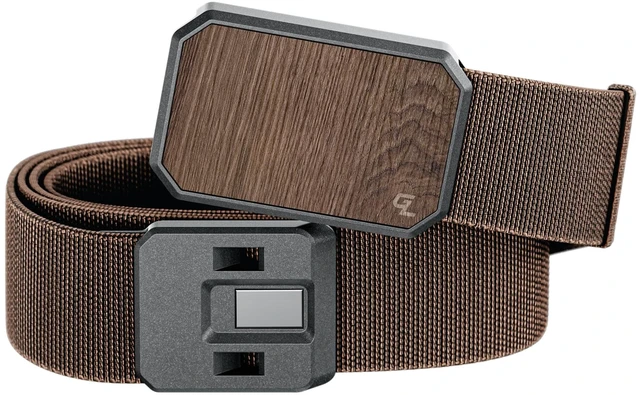 Alt view image 2 of 7 - Groove Belt, Men's Stretch Belt, Walnut/Dark Earth Brown L | Comfortable Stretch Belt for Men with Magnetic Buckle, Adjustable Fit & Durable for Work, Everyday Carry & Casual Wear