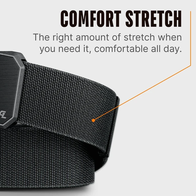 Alt view image 6 of 7 - Groove Belt, Men's Stretch Belt, Walnut/Dark Earth Brown L | Comfortable Stretch Belt for Men with Magnetic Buckle, Adjustable Fit & Durable for Work, Everyday Carry & Casual Wear
