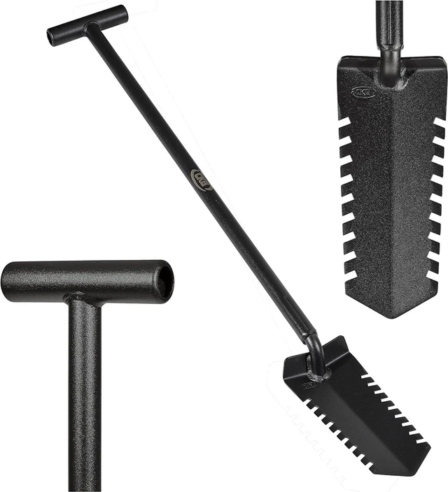 Main image of Metal Detecting Shovel Digging Tool with Double Serrated Blade Heavy Duty Digger Garden Root Cutter T-Handle Spade Professional Metal Detector Accessories