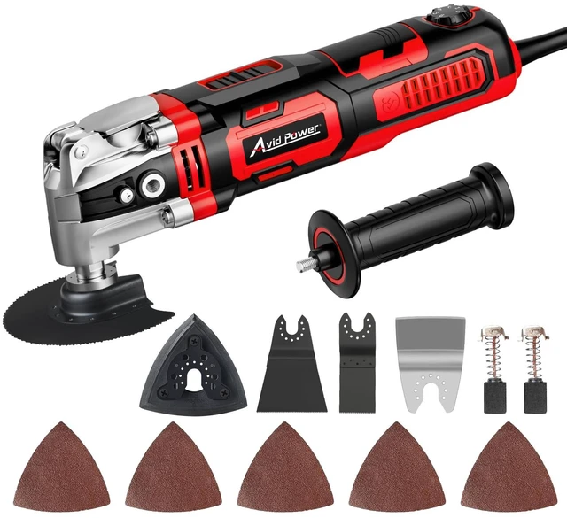 Main image of Oscillating Tool, 3.5-Amp Oscillating Multi Tool with 4.5° Oscillation Angle, 6 Variable Speeds and 11 pcs Saw Accessories, Auxiliary Handle