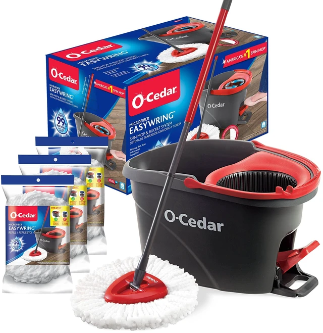 Main image of System Easy Wring Spin Mop & Bucket with 3 Extra Refills