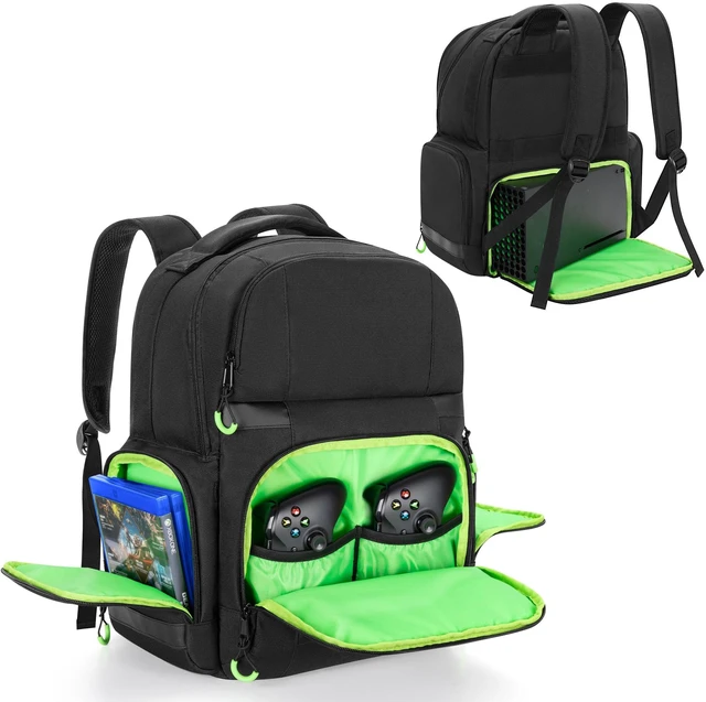 Main image of Carry Backpack Compatible with Xbox Series X/S Console | Carrying Case with Separate Storage Room for Console, Headset, Controllers, Multiple Pockets for Gaming Accessories