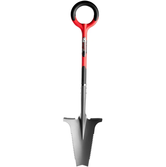 Main image of 22011 Garden Shovel, Serrated Blade, Red
