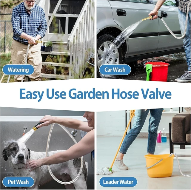 Alt view image 7 of 7 - 100ft 304 Stainless Steel Metal Garden Hose with Rubber Grip | Adjustable Brass Nozzle, 3/4" Solid Brass Connectors, Flexible, Puncture Resistant, Non-Expandable for Yard Outdoor Lawn