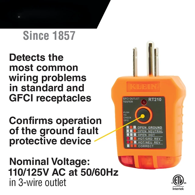 Alt view image 4 of 7 - MM320KIT Digital Multimeter Electrical Test Kit, Non-Contact Voltage Tester, Receptacle Tester, Carrying Case and Batteries