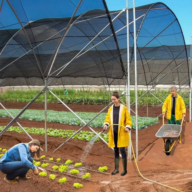 Alt view image 5 of 7 - Shade Cloth for Plants Greenhouse, 40-50% Sunblock Shade Sails -for Outdoor Garden Pergola Patio Lawn Plant Pool Sun Protection Cloths for Kennel Chicken Coop Easier to Hang Net Cover