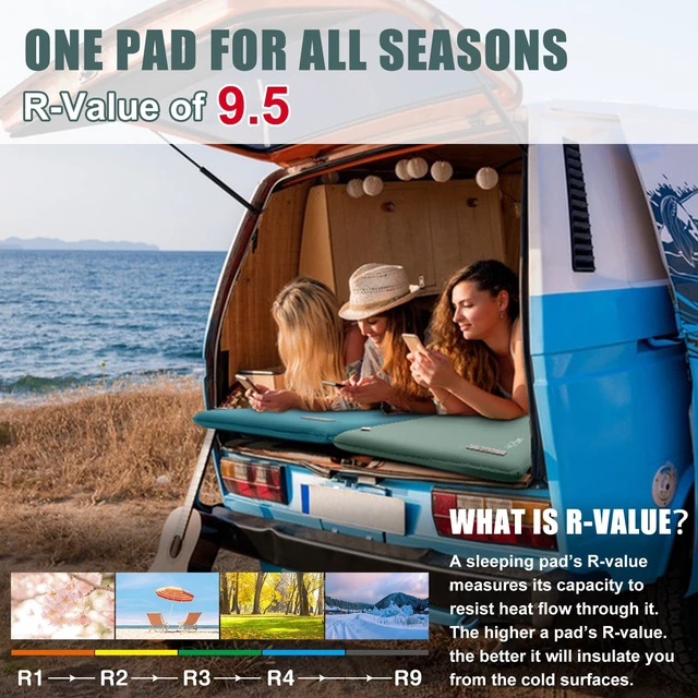 Alt view image 4 of 7 - Self Inflating Sleeping Pad with Electric Pump, 30s Inflate Memory Foam Mat | 3.14" Thick Insulated Sleeping Mat for Camping, 9.5 R-Value 4-Season Camping Mattress with Pillow, For Car/Travel/Tent