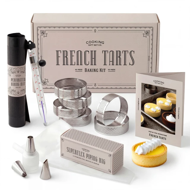 Main image of French Tart Baking Set | Mothers Day Unique Baking Gifts Kitchen Baking Supplies Present Food Making Kit For Adults & Parisian Cooking Tools for Pastry Dessert