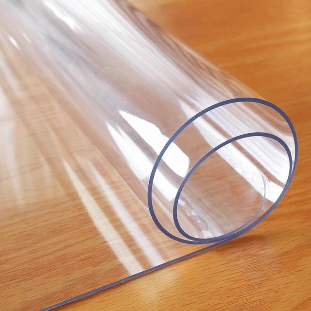 Alt view image 7 of 7 - 44x108 in Clear Table Protector 1.5mm Thick Plastic Table Cover | Waterproof, Wipe Clean, Cut to Size, Anti-Spill Stain Resistant Furniture Protector Pad for Dining Coffee Tables, Dressers