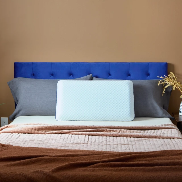 Alt view image 7 of 7 - Cooling Gel Memory Foam Pillows for Sleeping Queen Size, Set of 2, Ventilated Cooling Pillows for Side & Back Sleepers, Neck & Shoulder Support, Medium Firm, Washable Cover