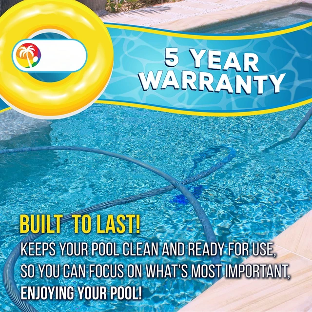 Alt view image 5 of 5 - Pool Vacuum Hose - 1-1/2" x 50' Professional Heavy Duty | Pool Hose for Inground, Spiral Wound with Kink-Free Swivel Cuff - Connect to Vacuum Heads, Skimmer Cleaner, Filter Pump Inlet