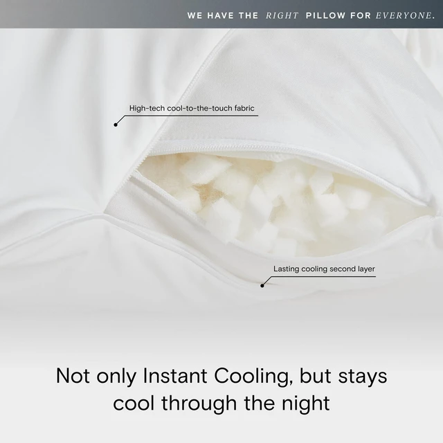 Alt view image 3 of 6 - FlexCool Shredded Memory Foam Pillow - Adjustable Loft Pillow w/Cooling Surface - Good Housekeeping 2026 Bedding Award Winner - CertiPUR-US - Medium Firm for Back, Side, Stomach Sleeper (Queen)