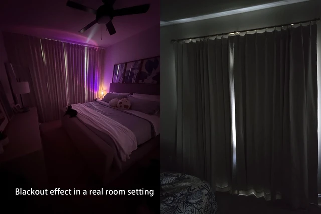 Alt view image 7 of 7 - Natural Pinch Pleated Full Blackout Curtains Linen Blended Room Darkening Window Curtains 90 inch for Living Room Bedroom Thermal Insulated Pinch Pleat Drapes with Hooks 2 Panel 40"Wx90"L