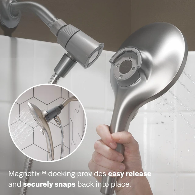 Alt view image 4 of 7 - Engage Spot Resist Brushed Nickel Handheld Showerhead
