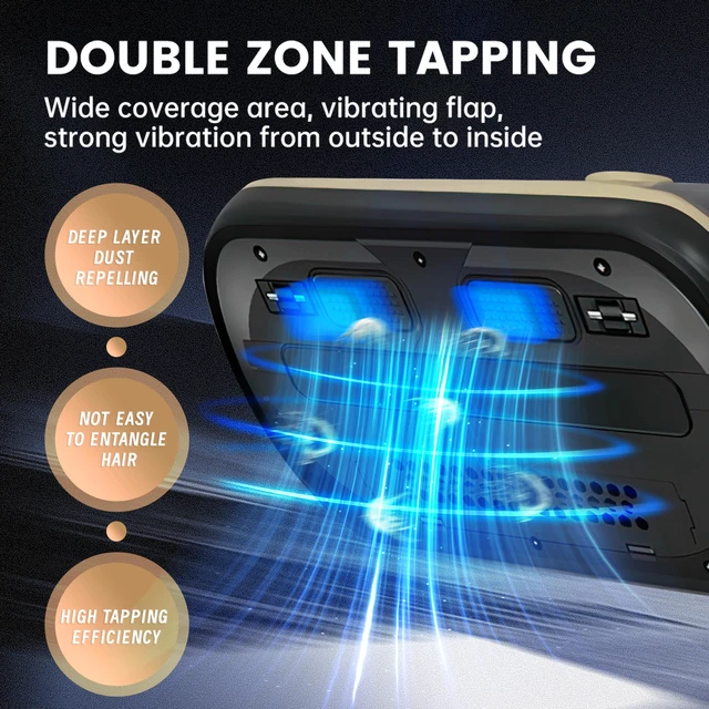 Alt view image 5 of 6 - PATO Wireless Handheld Bed Vacuum Cleaner, Golden | with UV-C Light, HEPA Filter and Ultrasonic Vibration, 12KPa, Suitable for Beds, Sofas, Car Seats, Carpets