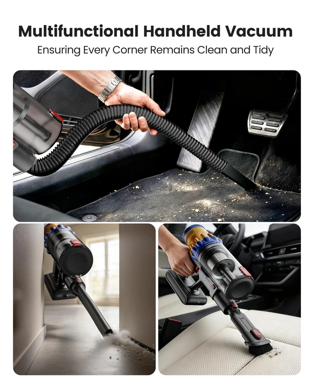 Alt view image 6 of 7 - Cordless Vacuum Cleaner, 650W/55Kpa Vacuum Cleaners for Home, 70Mins Stick Vacuum with Self-Standing,Anti-Tangle,Wall Mount Charging,Lightweight Wireless Vacuum for Hardwood Floors Carpet Pet Hair Car