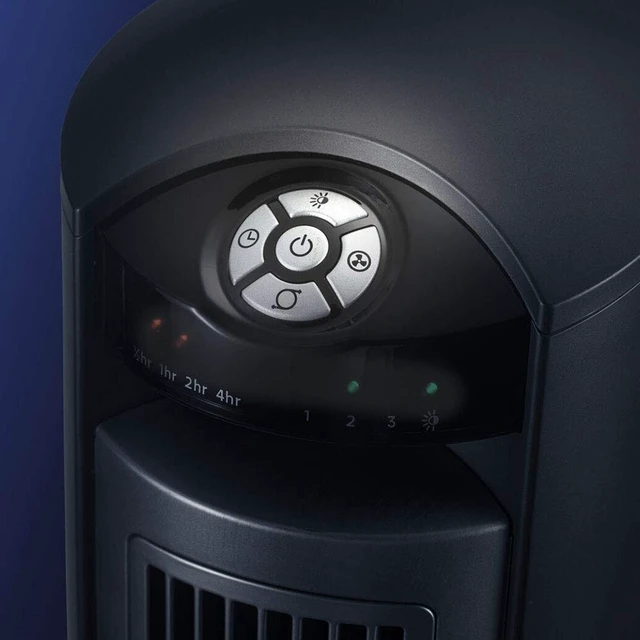 Alt view image 5 of 7 - Oscillating Tower Fan with Remote - 42" - T42951 - Silver | Quiet Standing Fan for Bedroom, Office, and Home, 3 Speeds, Timer, Powerful Cooling Air, Nighttime setting, Space-Saving