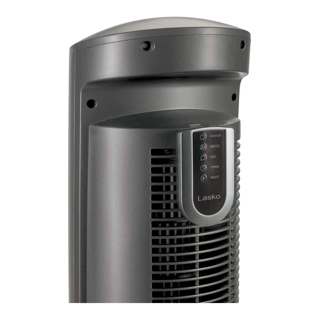 Alt view image 6 of 7 - Oscillating Tower Fan with Remote - 42" - T42951 - Silver | Quiet Standing Fan for Bedroom, Office, and Home, 3 Speeds, Timer, Powerful Cooling Air, Nighttime setting, Space-Saving