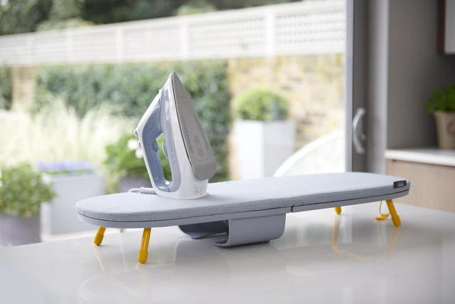 Alt view image 2 of 7 - Pocket Max Portable Folding Tabletop Ironing Board, 35" Surface, Integrated Iron Storage Hook, Compact Design
