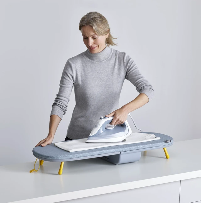 Alt view image 3 of 7 - Pocket Max Portable Folding Tabletop Ironing Board, 35" Surface, Integrated Iron Storage Hook, Compact Design