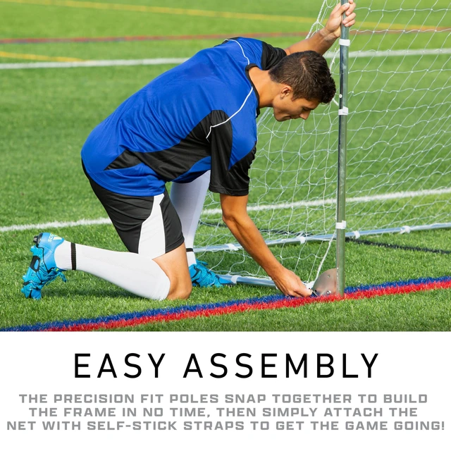 Alt view image 4 of 7 - Franklin Soccer Goal10' x 5' Premier Folding Goal | Backyard, Park + Tournament Practice, All-Weather Net, Includes Ground Stakes, Youth + Adult Training and Games